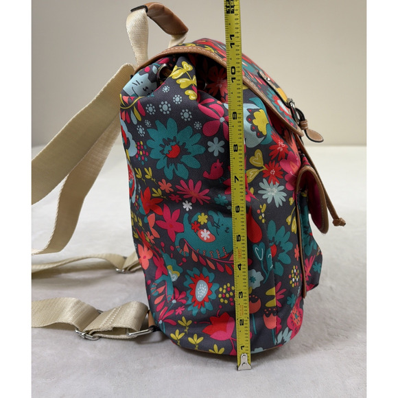 Lily Bloom Backpack Playful Garden Cats Eco-friendly Grey/Multi-Color Charity - Picture 13 of 15